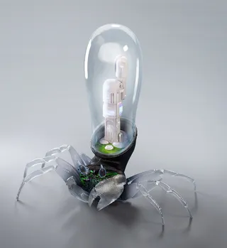 3d illustration of spider bulb 