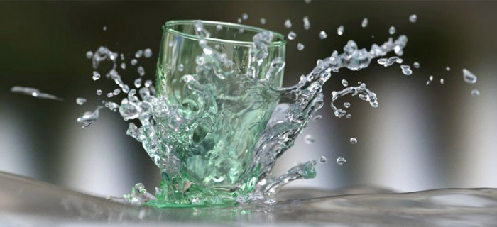 3d illustration of glass breaking