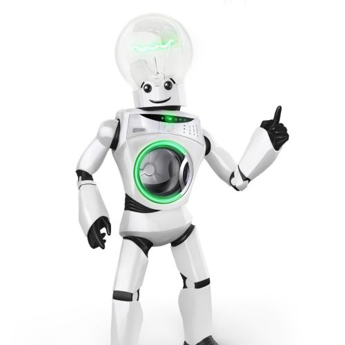 Robot character design illustration 