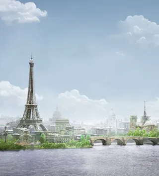 3d illustration of Eiffile tower