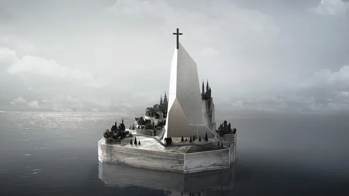 Cgi illustration of phantom island