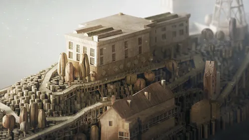 Wooden Version of Alcatraz illustration 