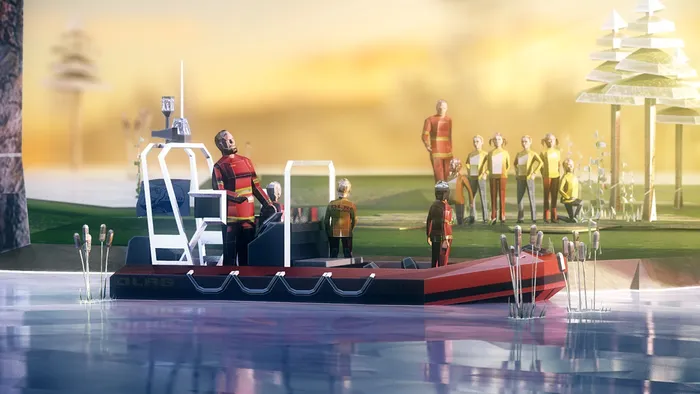 Cgi illustration of boating 