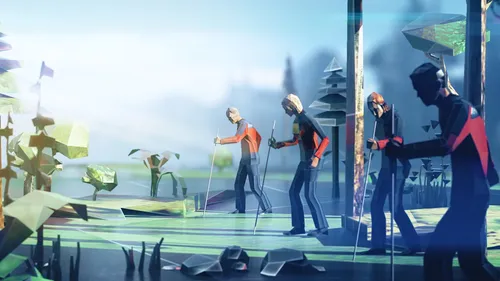 Character design of old man walking 