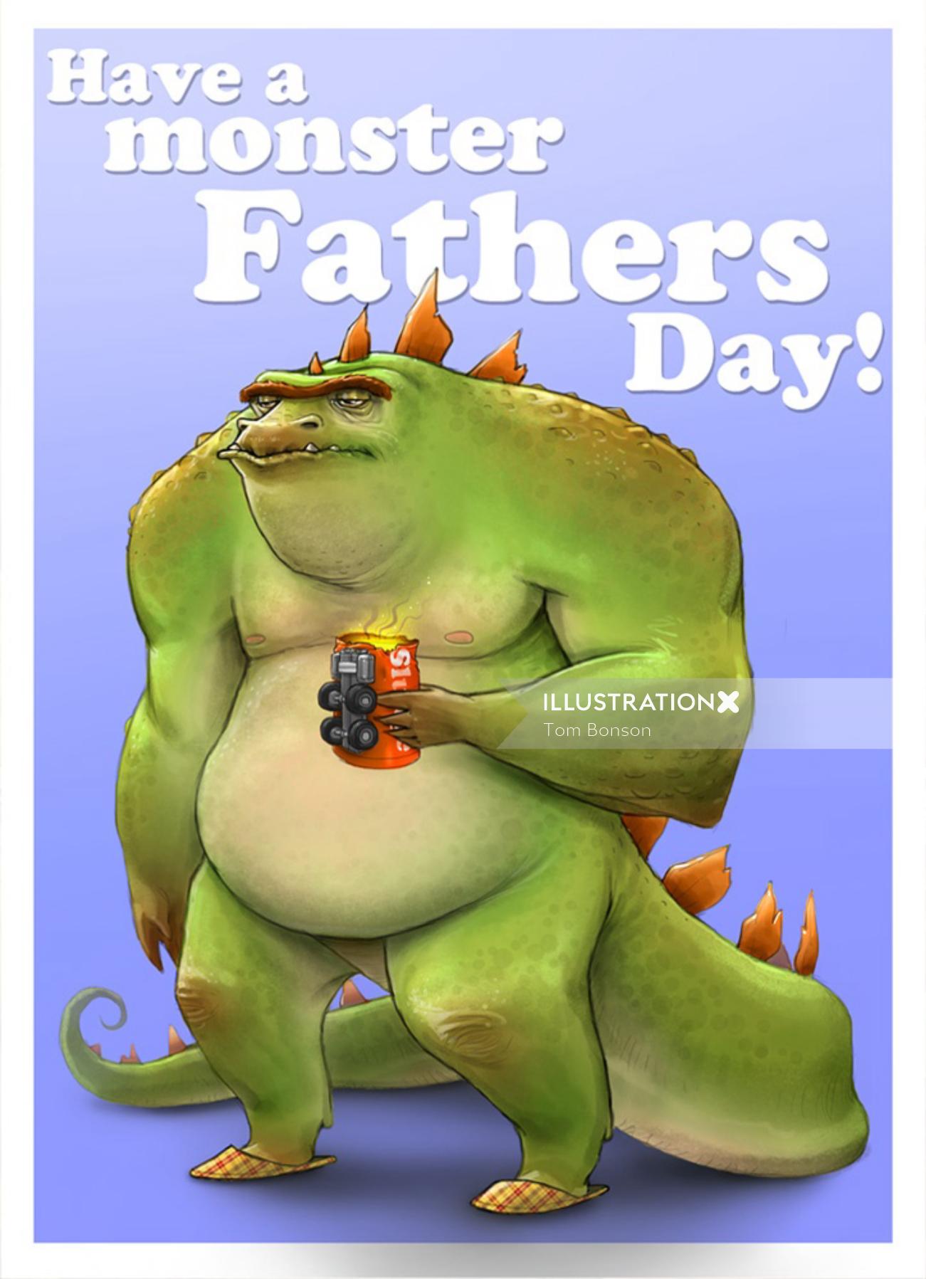 An illustration Of Monster Father
