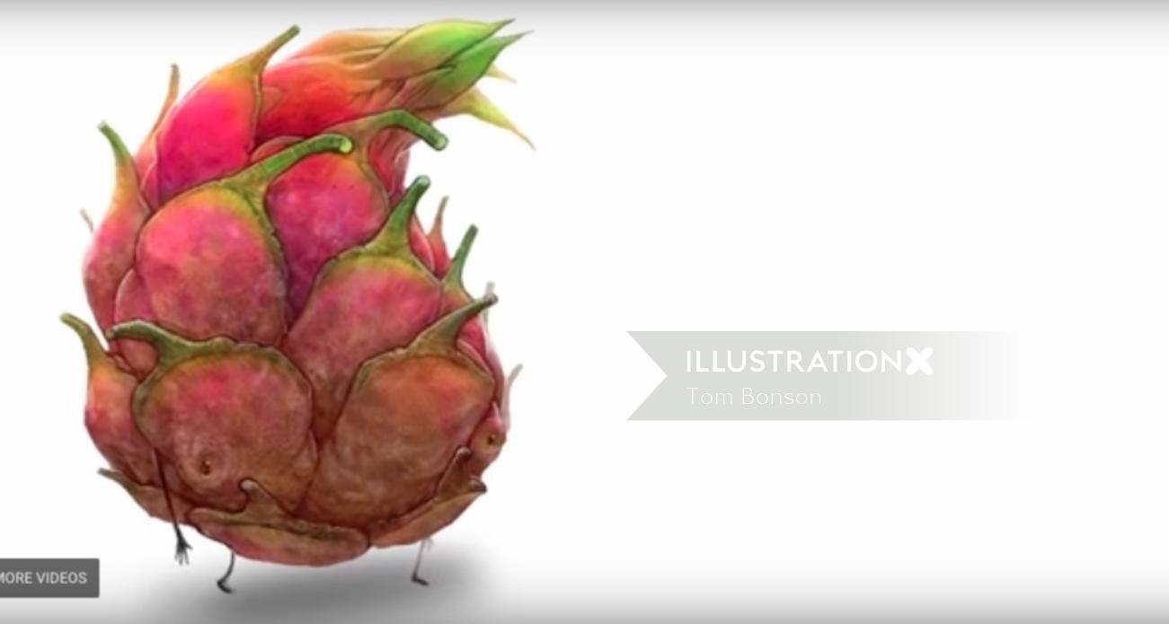 Children book Graphic animation of Rotten Fruit Friends