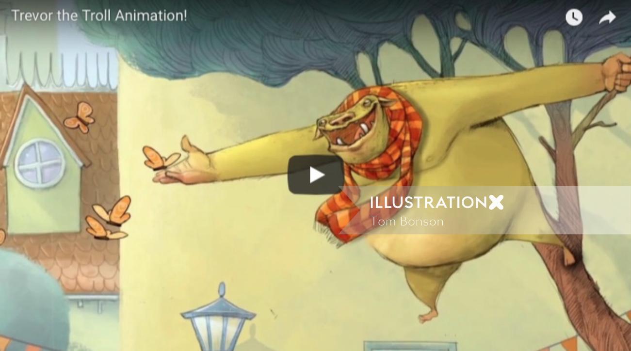 Animation Children book Trevor the troll