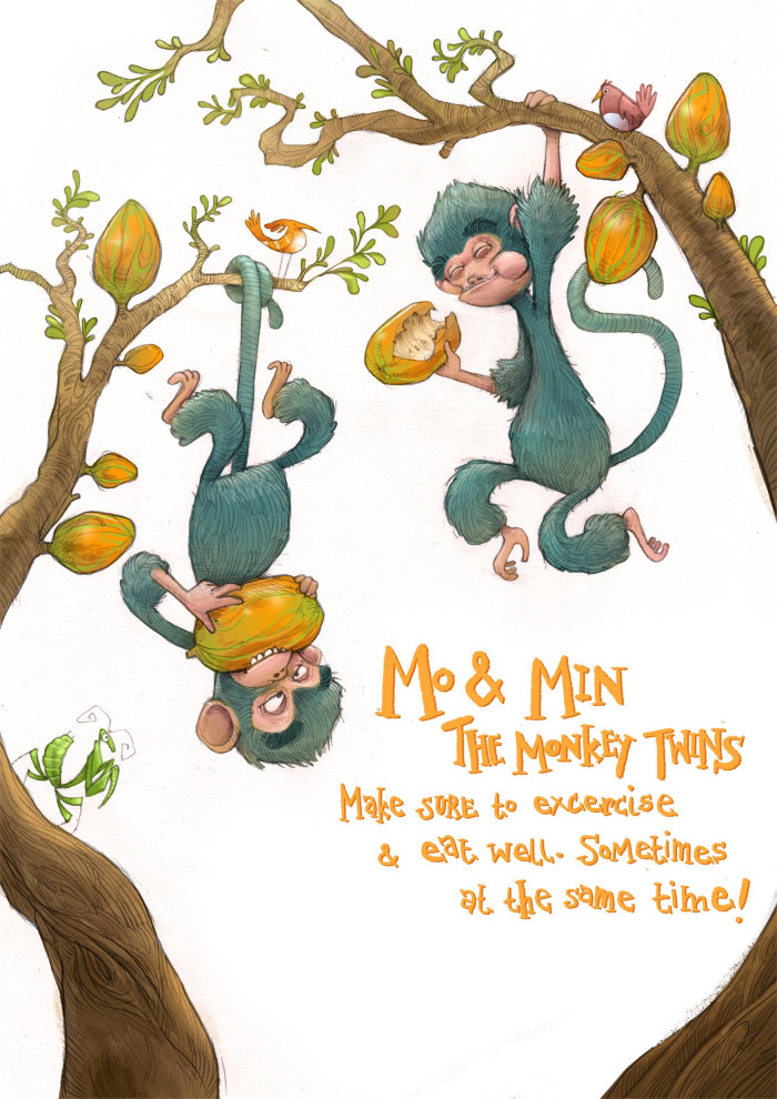 Diseño de personajes de The Monkey Twins
