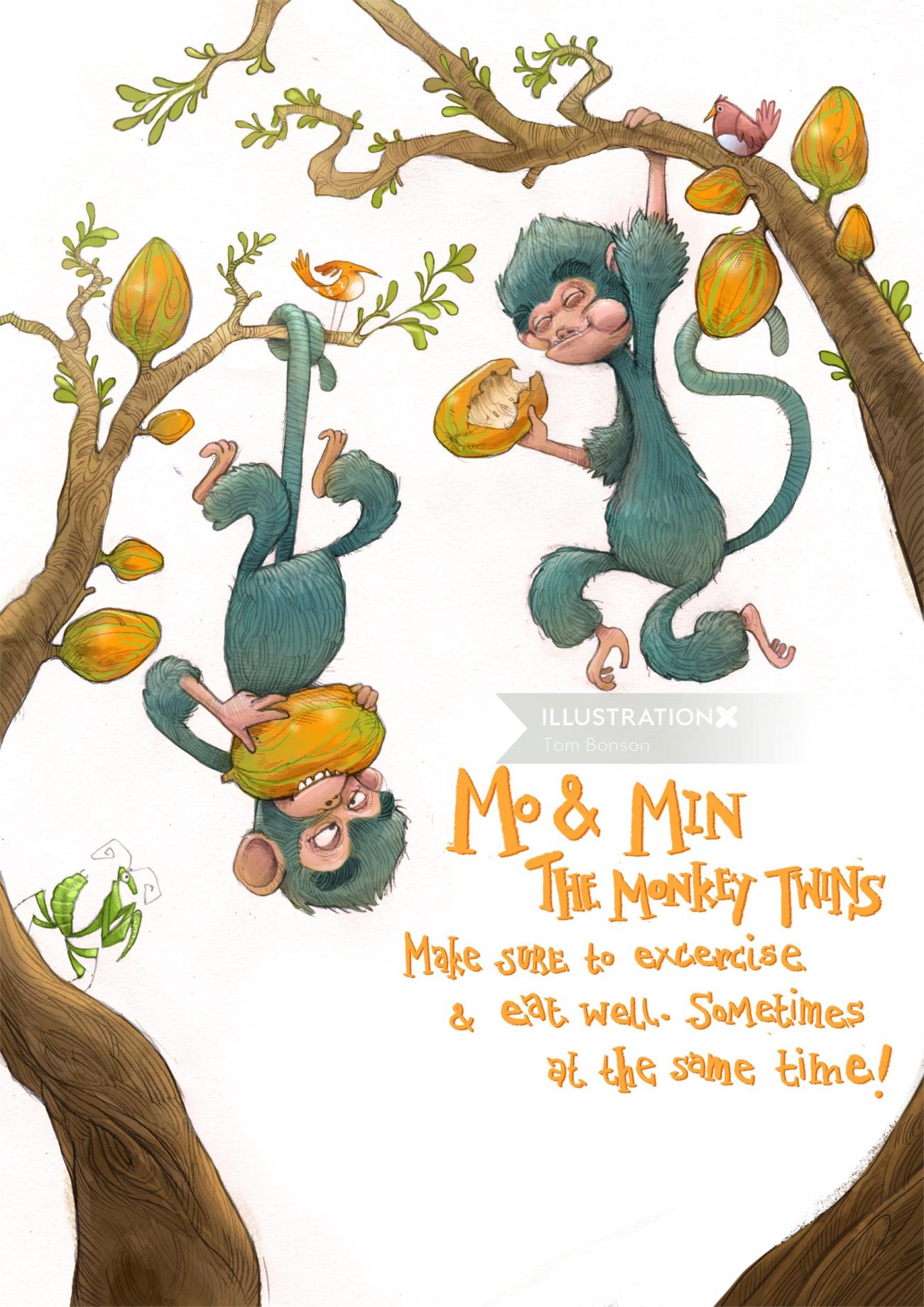 Character Design of The Monkey Twins
