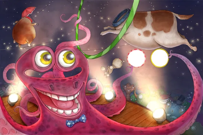 Cartoon & Humor smiling octopus
