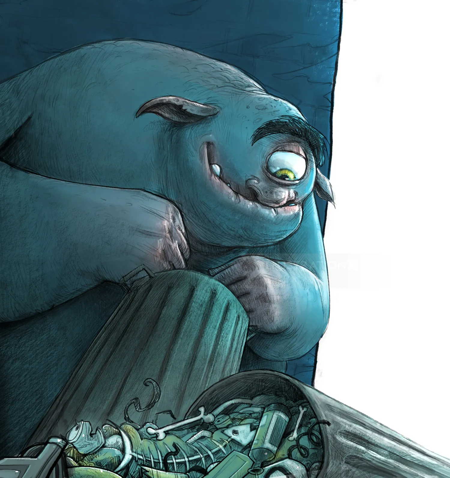 Digitale Illustration eines einäugigen Monsters


Digitale Illustration eines einäugigen Monsters