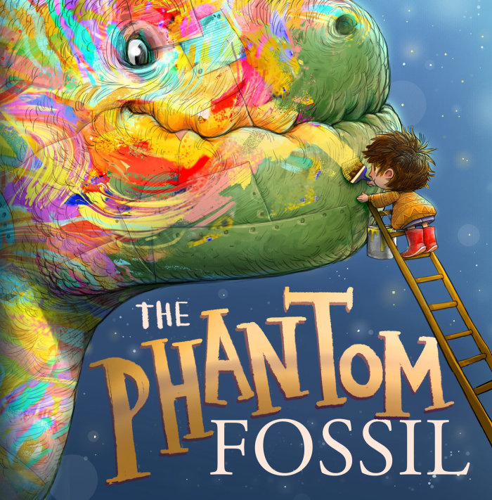 Desenho da capa do livro do Phantom Fossil