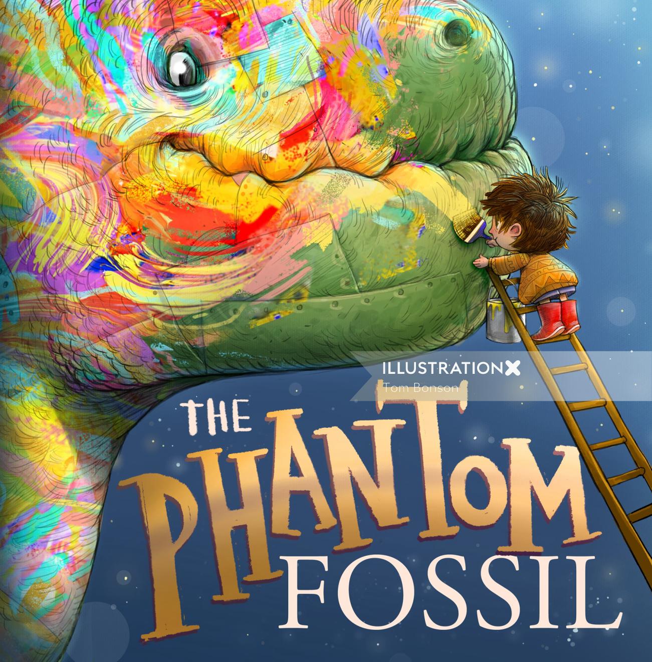 Book cover design of he Phantom Fossil