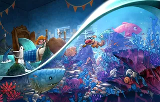 Cartoon Fish Acquarium