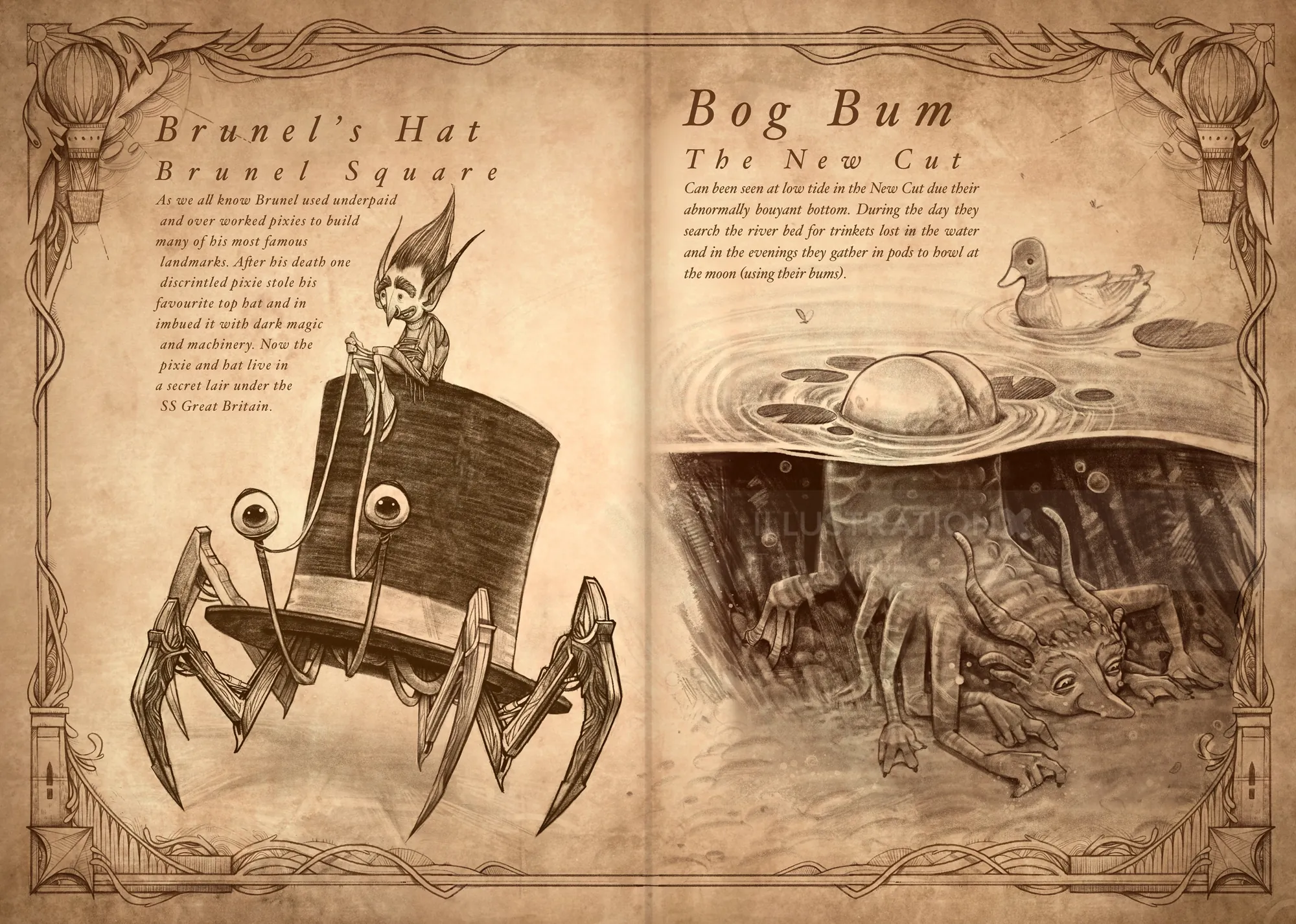 Illustration mechanischer insektenartiger Kreaturen von Tom Bonson