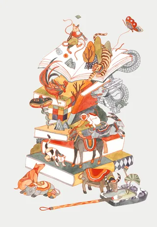 Illustration of the twelve zodiac animals by Toma Nguyen