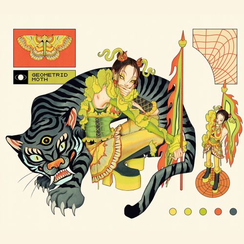 Character design featuring geometric moth motifs by Toma Nguyen