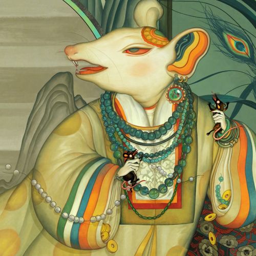 Year of the Rat illustration by Toma Nguyen featuring decorative rat