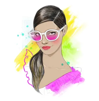 portrait of a woman with stylish eye wear 