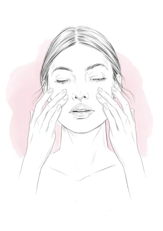 Ilustração de moda de massagem facial 