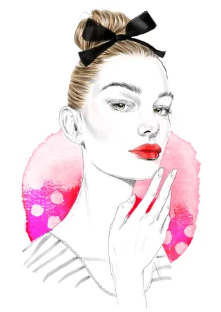 Editorial illustration on skin care for Santé Magazine