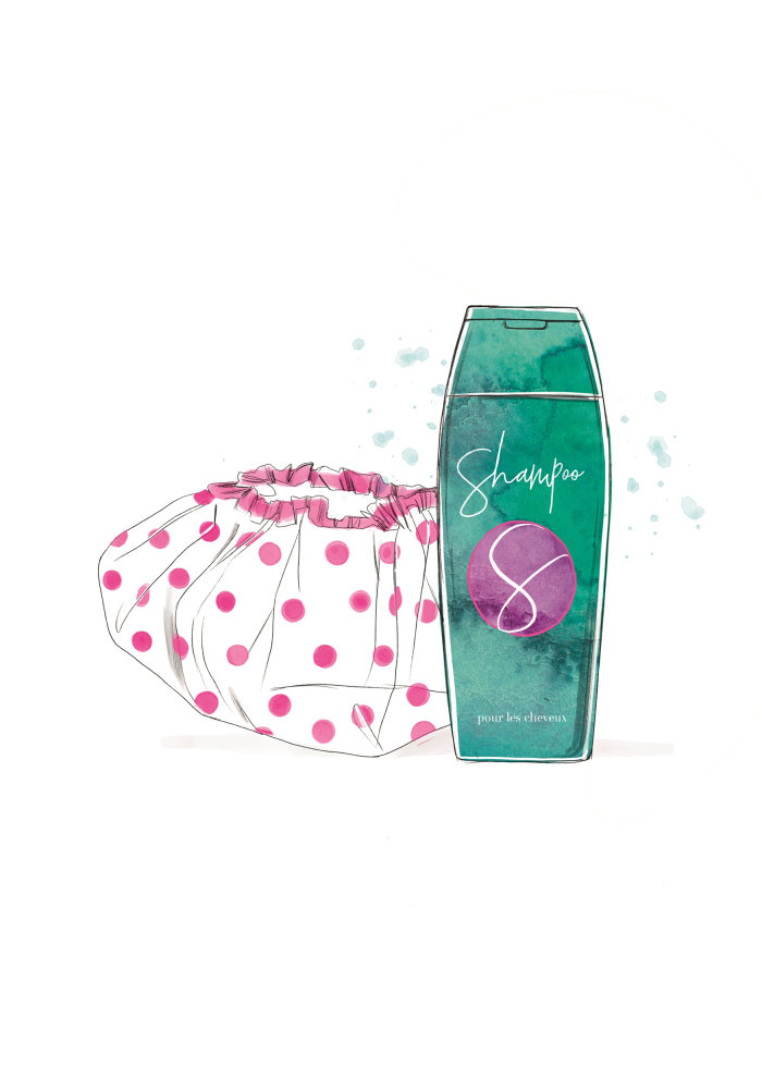 Ilustração do frasco de shampoo
