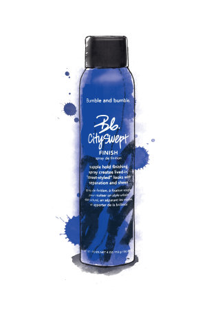 Ilustração de spray de cabelo Bumble &amp; Bumble Cityswept de Tracy Turnbull