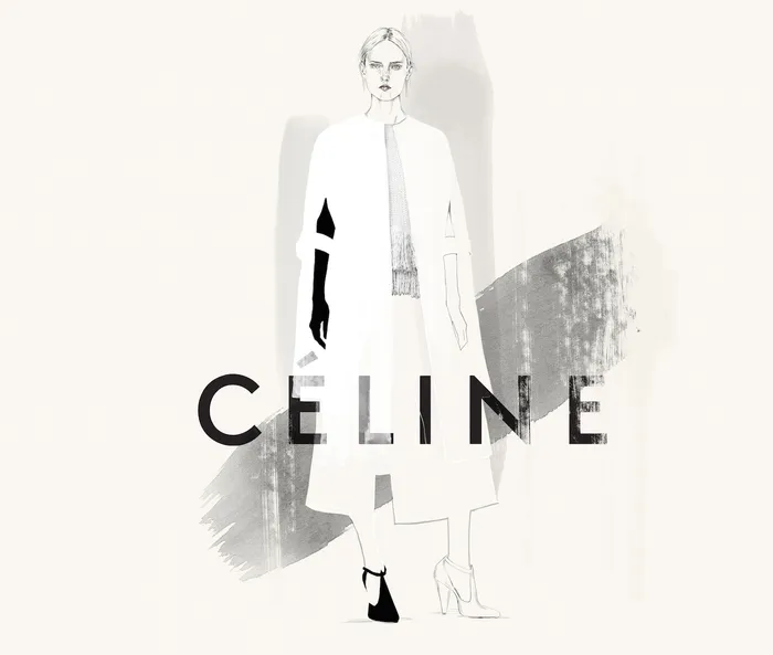 Ilustração de modelo da Celine Brand