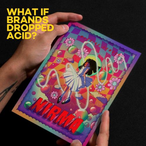 Nirma book with psychedelic style artwork