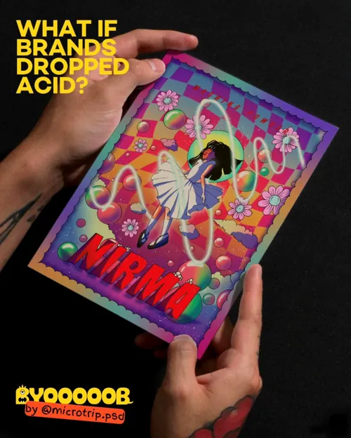Nirma book with psychedelic style artwork