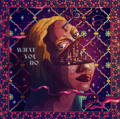 Surreal portrait of a woman with cityscape inside her open face by Tuhina Sharma