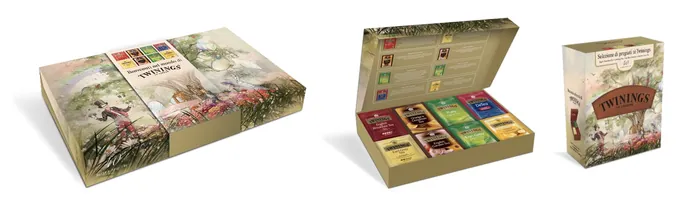 Assorted organic tea bags in gift box by Turine Tran