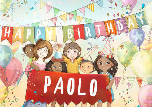 Graphic happy birthday paolo
