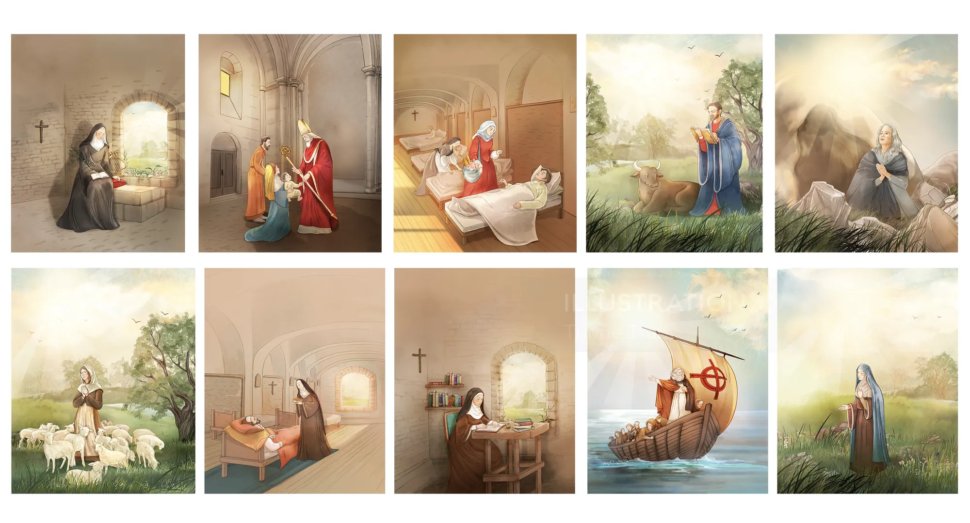 Collection of religious and pastoral scenes by Turine Tran