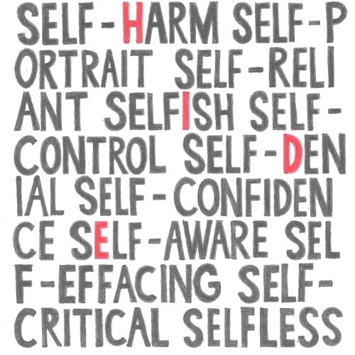Lettering of Self Harm
