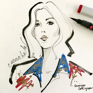 Fashion veronica collignon live drawing
