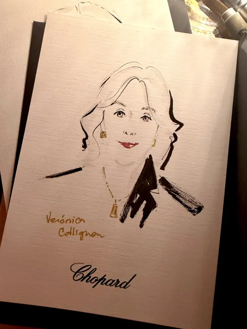 Portrait sketch by Veronica Collignon on textured paper