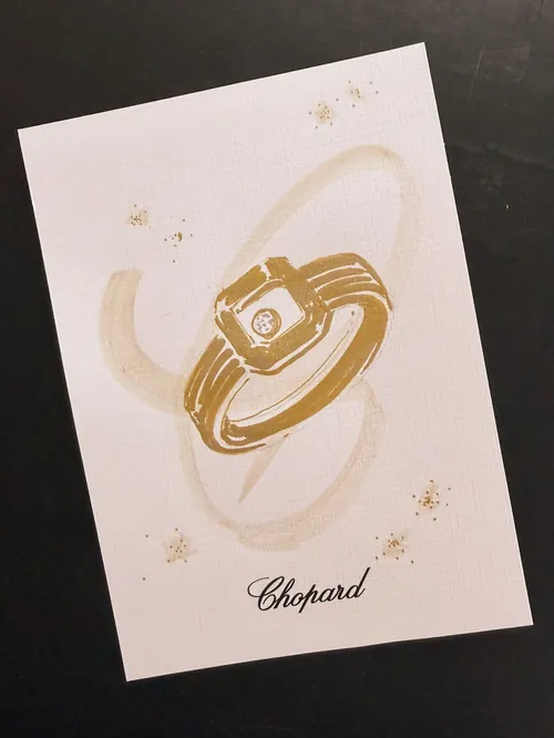 Chopard watch sketch by Veronica Collignon Live Event Drawing