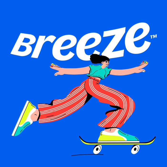 Cartoon by Veronika Kiriyenko for the rebranding of the Breeze Youth Platform