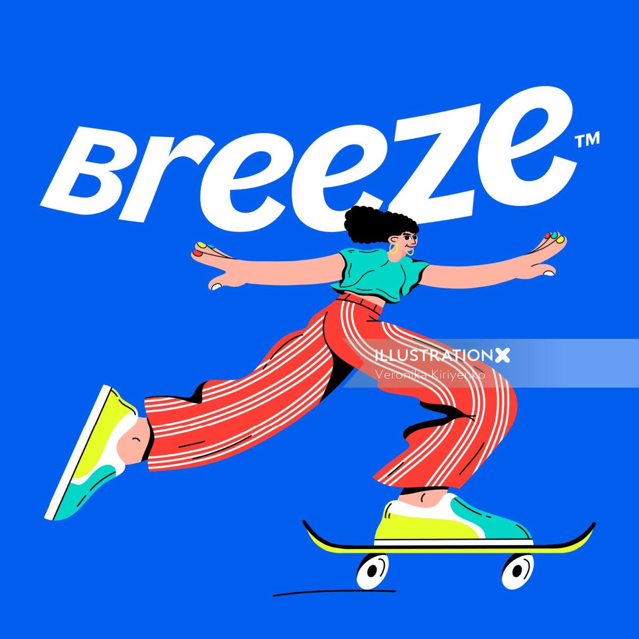 Breeze Youth プラットフォームのリブランディングのための Veronika Kiriyenko による漫画