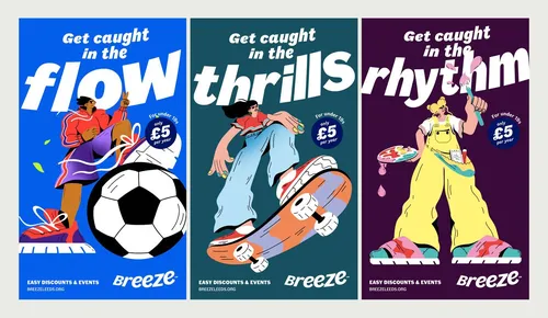 Cartoon by Veronika Kiriyenko for the rebranding of the Breeze Youth Platform