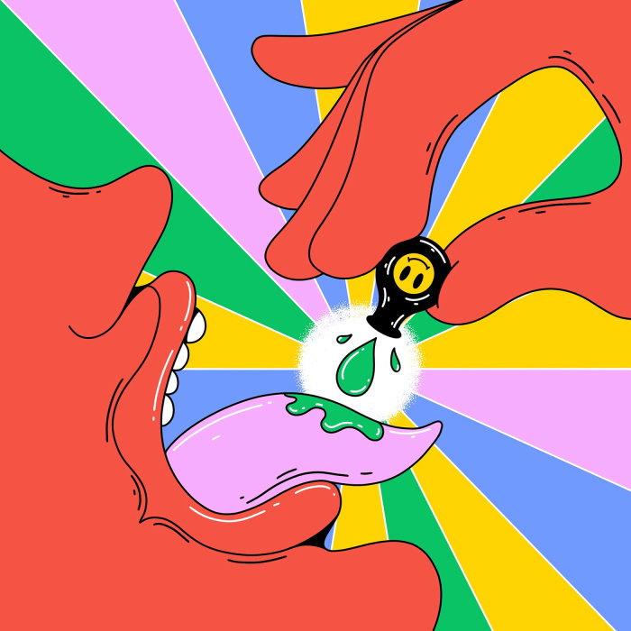 Conceptual artwork depicting a droplet of joy
