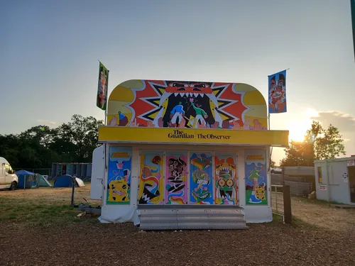 Colorful Guardian trailer at Glastonbury Festival 2023 by Veronika Kiriyenko