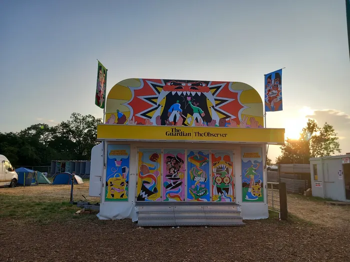 Colorful Guardian trailer at Glastonbury Festival 2023 by Veronika Kiriyenko