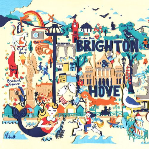 Map illustration of Brighton