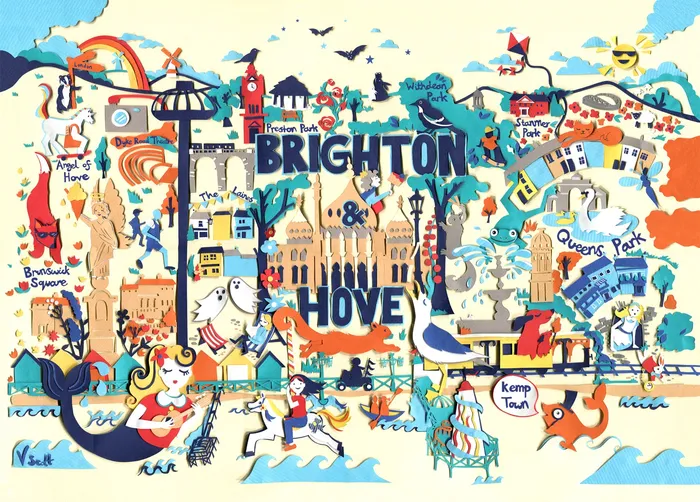 Map illustration of Brighton