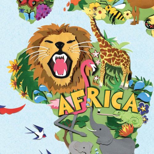 Wildlife of Africa mural for kids room