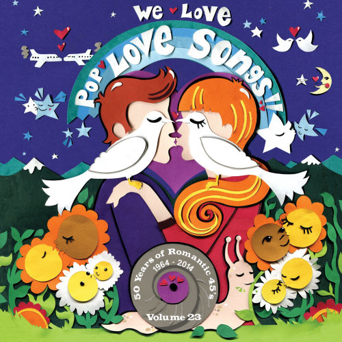 fleurs, type dessiné à la main, couple, amour, escargot, pop, musique, pochette de cd