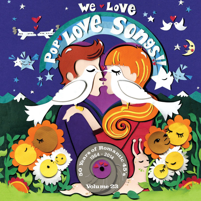 Design de capa de CD para parte de uma série sobre canções de amor