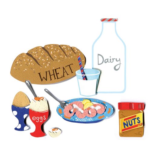 food, dairy, peanuts, shellfish, eggs, milk, wheat, bread, allergies, allergy, milk, peanut butter